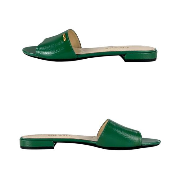 Prada Saffiano Leather Sandals - Picture 3 of 7